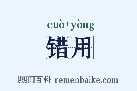 错用是什么意思的图片
